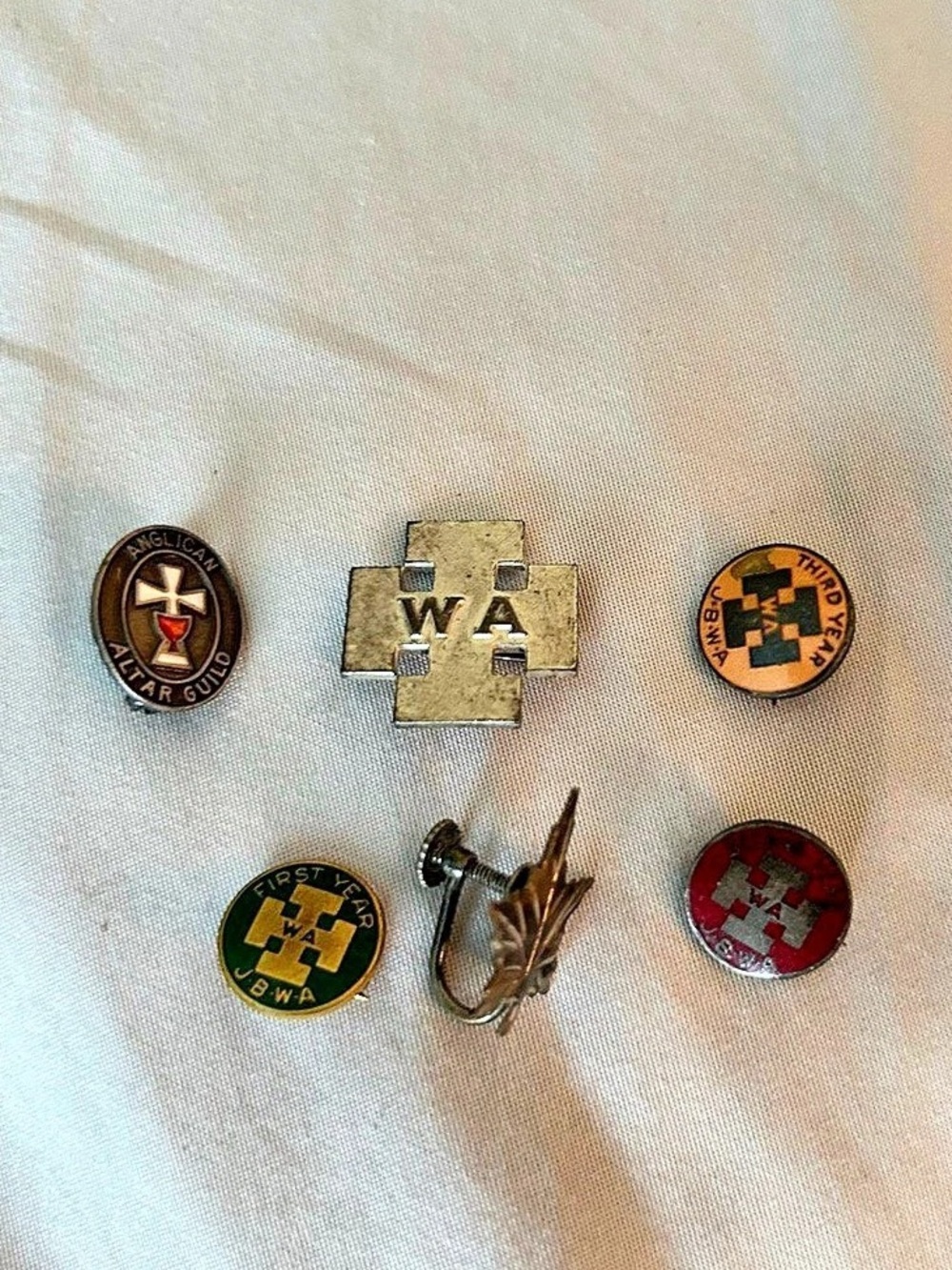 Vintage LOT OF 1960s 925 SILVER WOMENS AUXILIARY PINS